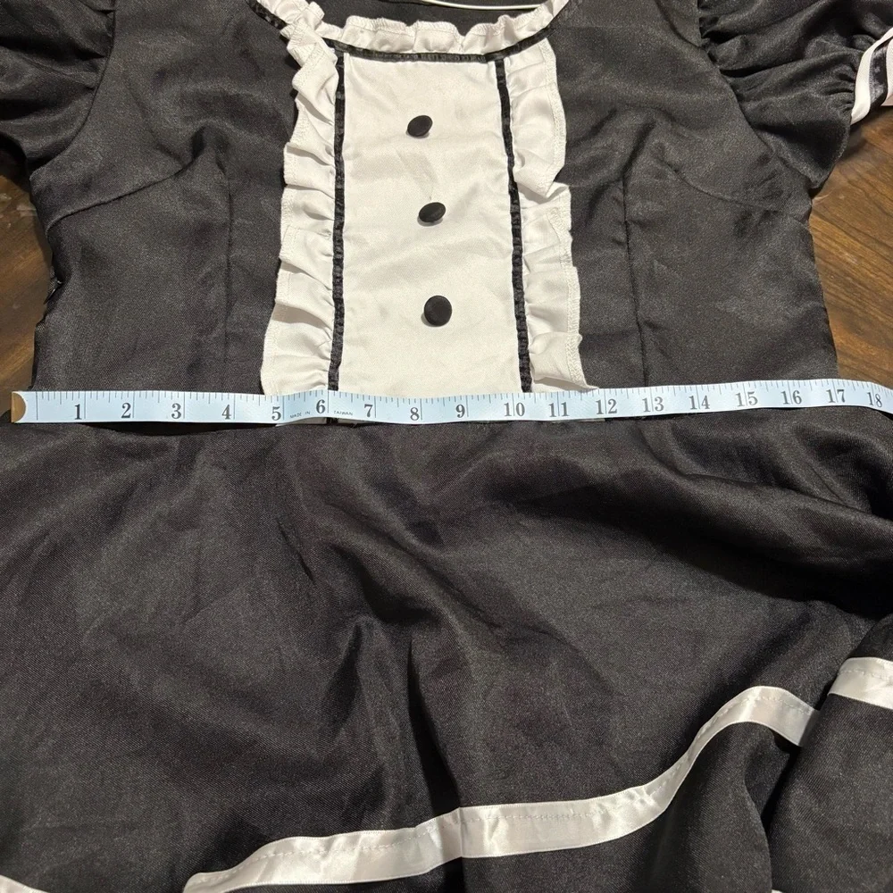 Black & White Girls Maid Dress Halloween Costume Size XL
